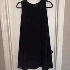 Lauren Ralph Lauren Sleeveless Fit & Flare Knee Length Lined Black Dress Sz 16