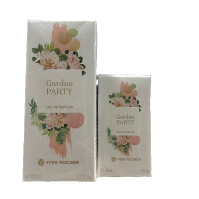2 Yves Rocher Garden Party Eau de Parfum for Women 100 ml./ 3.3 fl.oz. And 1 Oz