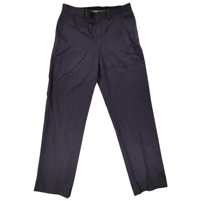 LL Bean Anzughose für Herren Größe 32 blau 100 % Baumwolle klassische Passform gerades Bein