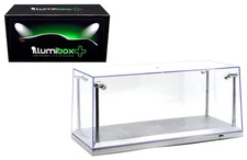 Silver Collectible Display Show Case Illumicase+ with LED Lights for 1/64 1/4...