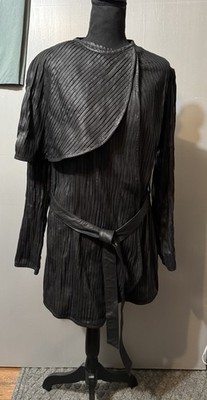 Mark & James by Badgley Mischka Leather Dress SZ L Goth Renaissance Gladiator