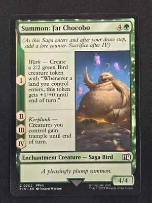 Summon: Fat Chocobo FINAL FANTASY 202 MTG Regular