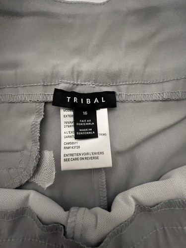 Tribal Women Pull On Slimming Trouser Sz 16 Gray Ankle Stretch NWOT - Picture 3 of 5