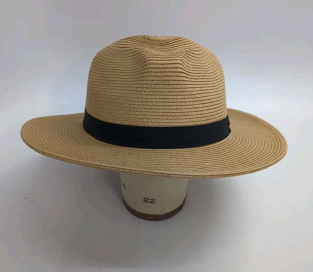 Sungrubbies Amber Summer Wide Brim Womens Straw Sun Hat Size 2X Coffee