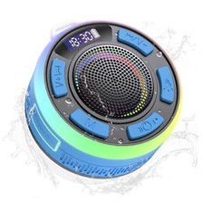 IPX7 Waterproof Shower Bluetooth Speaker, Portable Small Speaker with Sea Blue