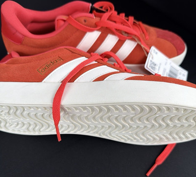 adidas VL Court 3.0 Red White Suede Low Top Sneakers JP5287 Men's Athletic Shoes