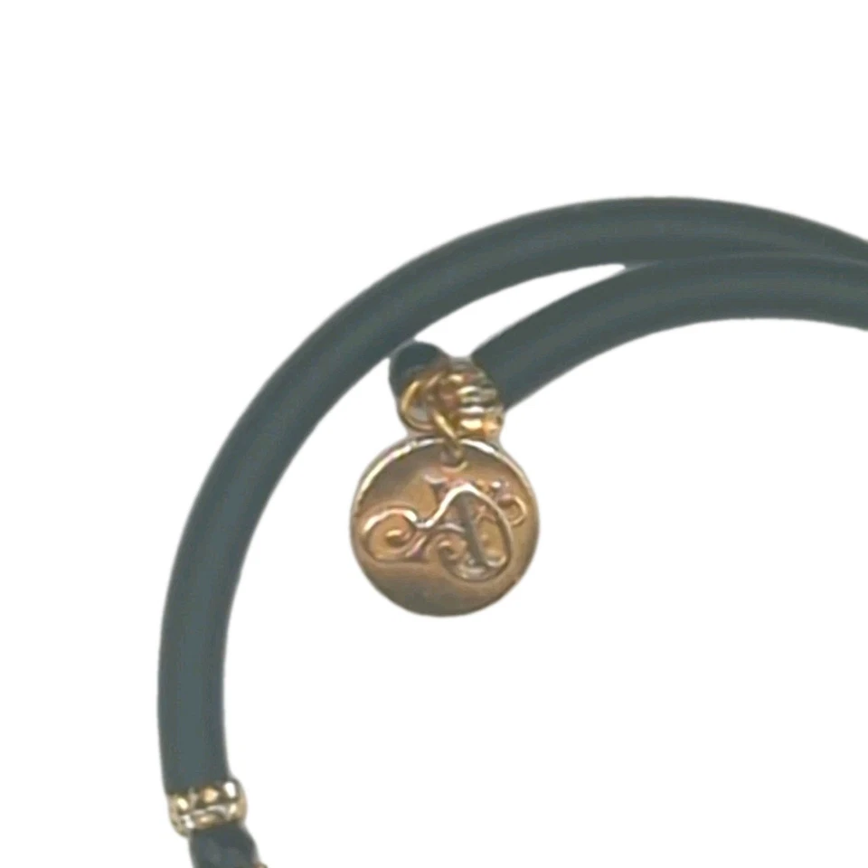 Pulsera envolvente negra Antonio Vaccari Italia ámbar crema y oro con cuentas de vidrio murino Foto 4 de 4