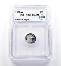 2007-W $10 American Platinum Eagle 1/10 Oz Platinum PR70 DCAM ICG 2439.70 per troy oz