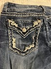 Miss Me Women’s Bootcut Jeans Blue Low Rise Medium Wash Rhinestone 5-Pocket — photo 4