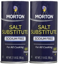 Morton Salt Substitute 2 Pack 3.12 Ounce Ideal For Sodium Restricted Diet