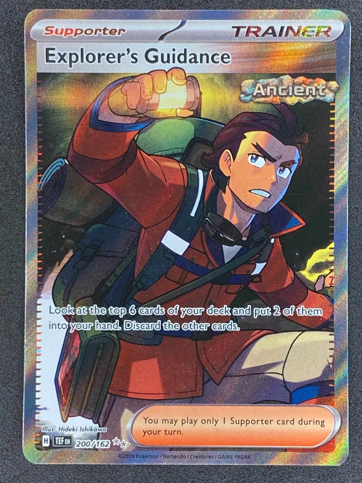 Pokémon Explorer's Guidance Full Art 200/162 TEF Temporal Forces NM