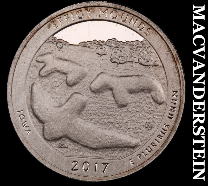 2017-S Silver Effigy Mounds Quarter - Choice Gem Proof  Lustrous  #M614