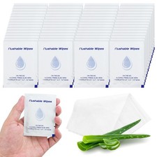 Flushable Wipes Travel Size  Butt Wipes for Women and Men  Unscented Wet Wipes ...