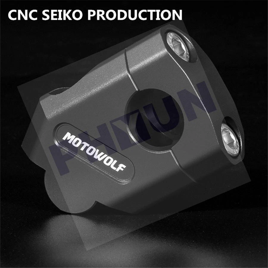 Abrazadera de montaje elevador de manillar de motocicleta CNC 22 mm 7/8" abrazadera de barra para Suzuki Yamaha Foto 2 de 4