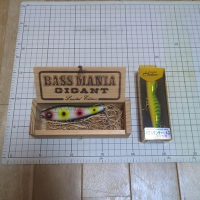 BASS MANIA GIGANT ACCEL 1997 4'' Topwater Lure 3/4oz Blue Fish Fresh Used