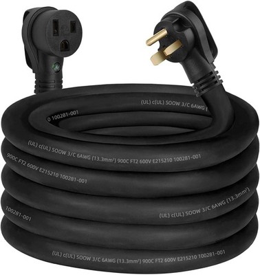 Welder Extension Cord 6 AWG 6/3 SOOW Cord,50 Amp Welding Power Extension 250V NE