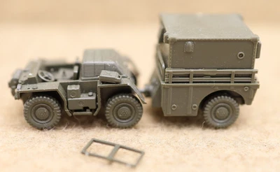 Roco Jeep mit Kasten Anhänger 7,5 cm ca Militär 1:87  f. H0 # R 6 - Bild 1 von 4