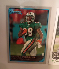 Bowman 1989 Gerald Riggs Jr Rookie Miami Dolphins Football Card #201. rookie card picture