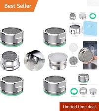 4PCS Faucet Aerator Set with Built-in Water Filter Durable Brass Housing, 24mm