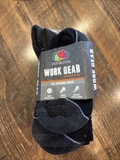Fruit of the Loom WORK GEAR All Season Men's Crew Socks Set of 3 Size 6-12.