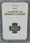 1958-D Roosevelt dime NGC MS65 3662267-007