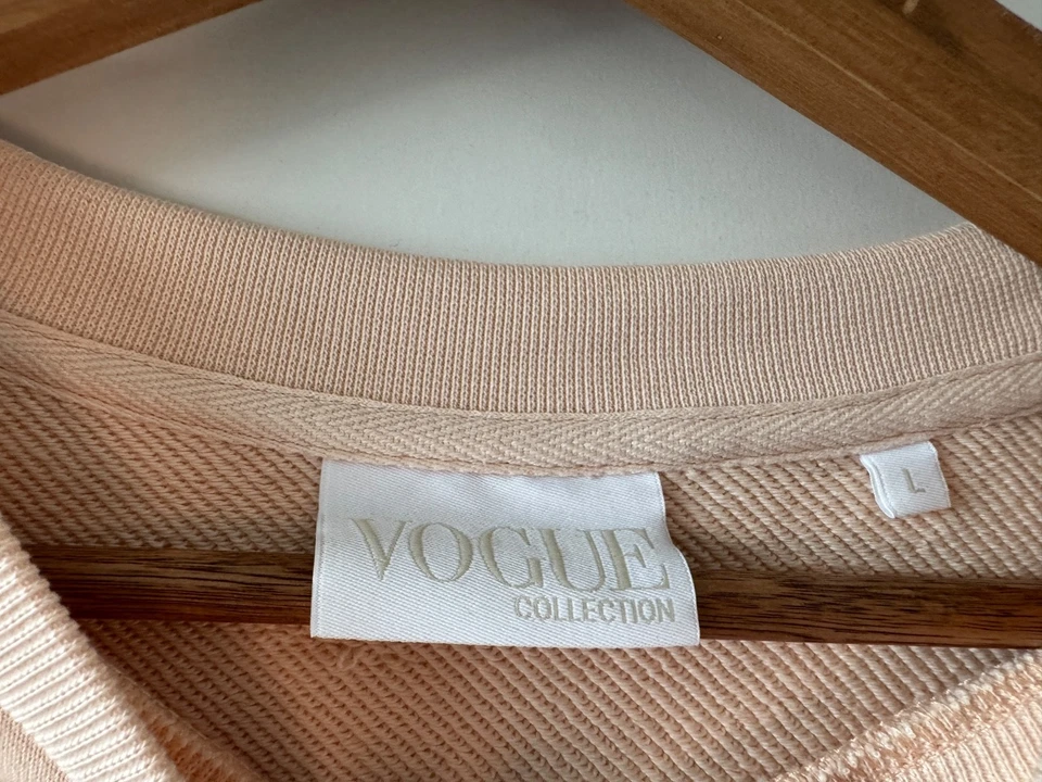 VOGUE Sweatshirt Light Peach mit bunter Logo-Stickerei - L / Rosa - Bild 3 von 3