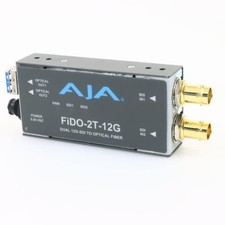 AJA FiDO-2T-12G 2-Channel 12G-SDI to LC Fiber Transmitter Video Converter Used