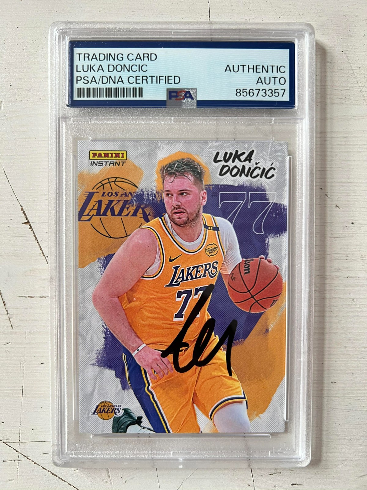 2024-2025 Luka Doncic Panini Instant Auto Signed Los Angeles Lakers NBA PSA/DNA