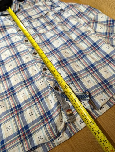 Mens Check Plaid Shirt HILFIGER DENIM Long Sleeve Shirt LARGE - Picture 6 of 11