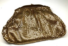 Vintage Whiting & Davis Glitter Gold Mesh Evening Bag W/Coin Purse No Chain