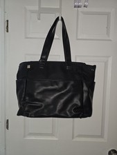 BEIS Black Tote Bag Zip Closure, Lined, Inner/Outer Pockets, Detachable Strap