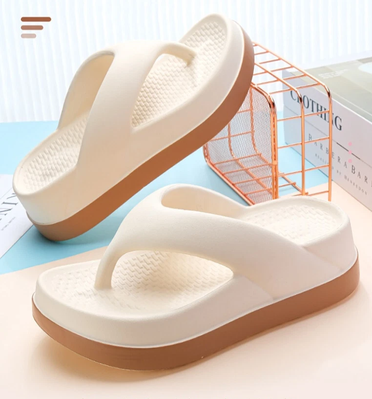 Damen Pumps Flip Flops Keilabsatz Plateau Slingback Hausschuhe Sandalen Sommer - Bild 2 von 4