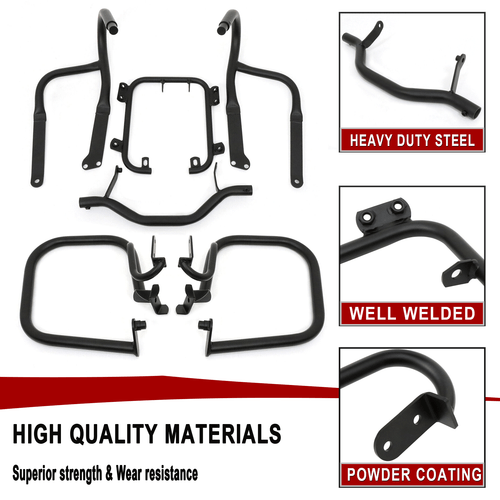 Engine Guard Crash Bars Front & Rear Protector Black For BMW R1200RT 2005-2013 - Picture 6 of 10