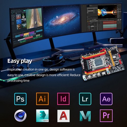 X79 Computer Motherboard PCI-E 16X LGA 2011 Desktop Motherboard 12*USB Interface - Zdjęcie 5 z 7