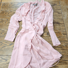 Reformation Wren dress - Peach - mini wrap Sz Medium