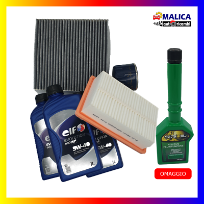 KIT TAGLIANDO 3 FILTRI ORIGINALI + 4 LITRI OLIO ELF 5W40