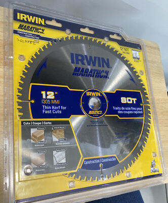IRWIN MARATHON 14083 12'' 80-TEETH MITER & TABLE SAW BLADE