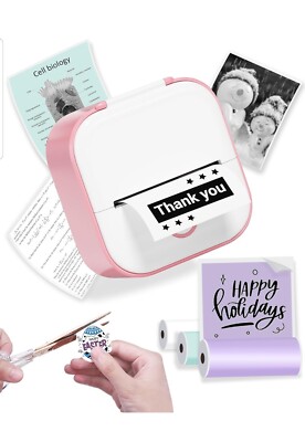 Mini Aufkleber Drucker, tintenloser Fotodrucker, tragbarer kabelloser Thermodrucker