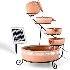 Solar water feature - terracotta cascade. A nice water feature for patios etc