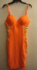 Fashion Nova Watch Out For Me Mini Dress Neon Orange  Size Xs