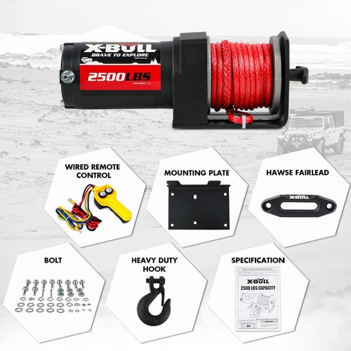 X-BULL 12V Electric Winch 3000lbs ATV 4500lb winch 12000lb winch 14500lb Winch - Picture 24 of 235