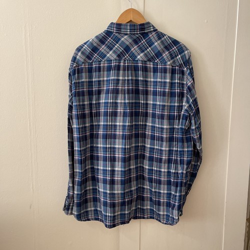 Carbon 2 Cobalt Men's Double Cloth Long Sleeve Shirt Button Up Plaid SZ XL - Picture 2 of 16