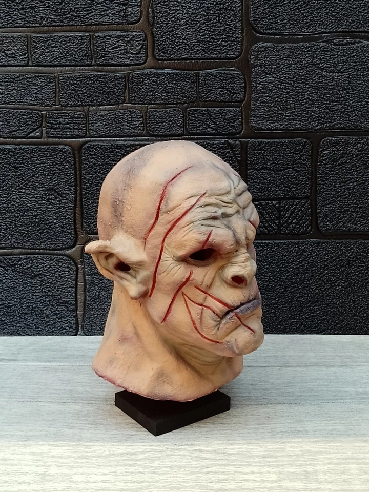 Máscara de látex orco realista Azog hecha a mano pintada como versión alternativa... fan art Foto 2 de 4