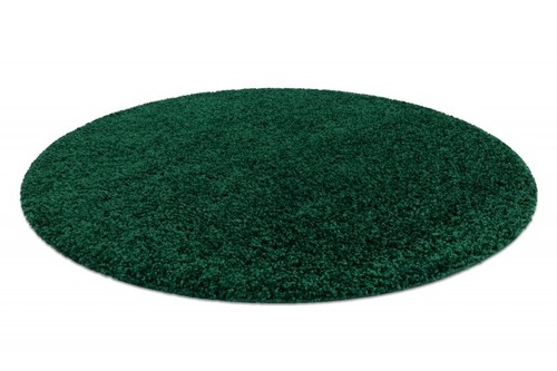 Amazing Modern Rug shaggy "SOFFI" 5cm, circle, single-colour, GREEN High Quality - Picture 2 of 6