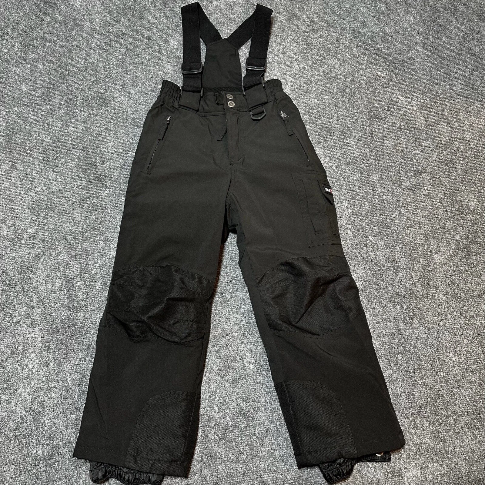 32 Degrees Snow Bib Youth Extra Small Black Polyester Weatherproof Insulation