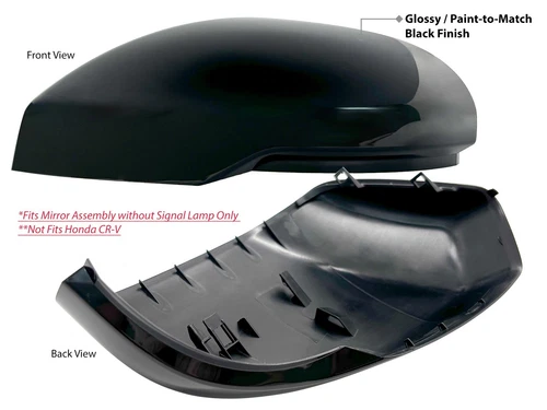 Mirror Cap for 2023-2025 HR-V LX Model Upper Part PTM Black Driver Left Side