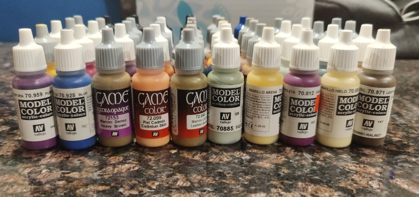 Vallejo miniature Paint LOT x 77 (Warhammer Acrylic Paint) eBay