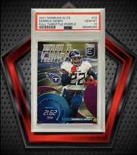 Derrick Henry *32/75* 2021 Panini Donruss Elite Purple #FT22 Titans - Ravens MLB