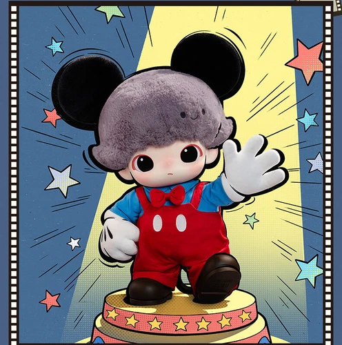 IN STOCK POPMART DIMOO WORLD × Disney Series Mickey Vinyl Plush Bag COOL - Picture 9 of 15