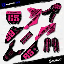 Black Pink Smokin Camo Graphics Kit fits 18-24 Yamaha YZ65 YZ 65 Decals Sticker